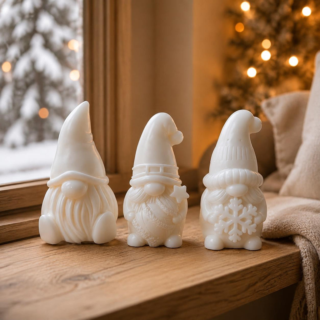 Silikonformen Wichtel  Weihnachtswichtel Gießformen 3er-Set  für Raysin, Keraflott, Gips und Beton  Weihnachtsdeko DIY