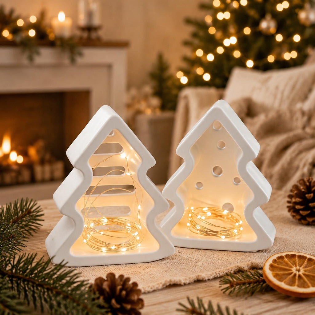 Silikonform Tannenbaum Kerzenhalter 4 Motive  Weihnachtsdeko Gießform für Raysin, Keraflott, Gips und Kreativbeton