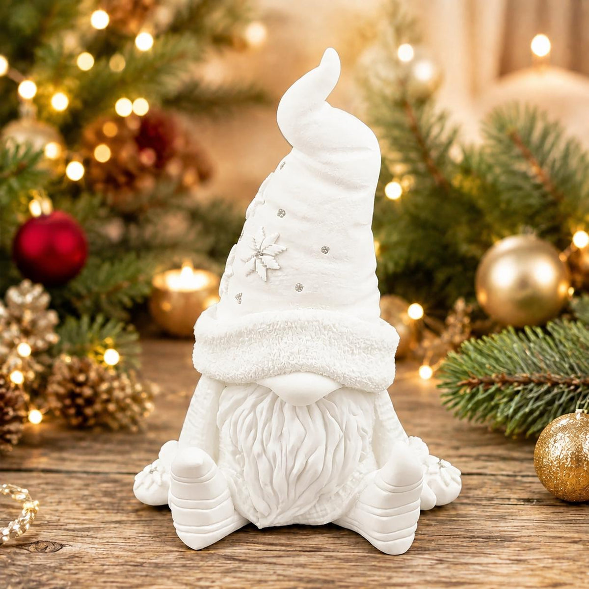 Silikonform Weihnachtswichtel sitzend – Wichtel-Gießform für Raysin, Keraflott, Gips und Beton – Weihnachtsdeko selber machen
