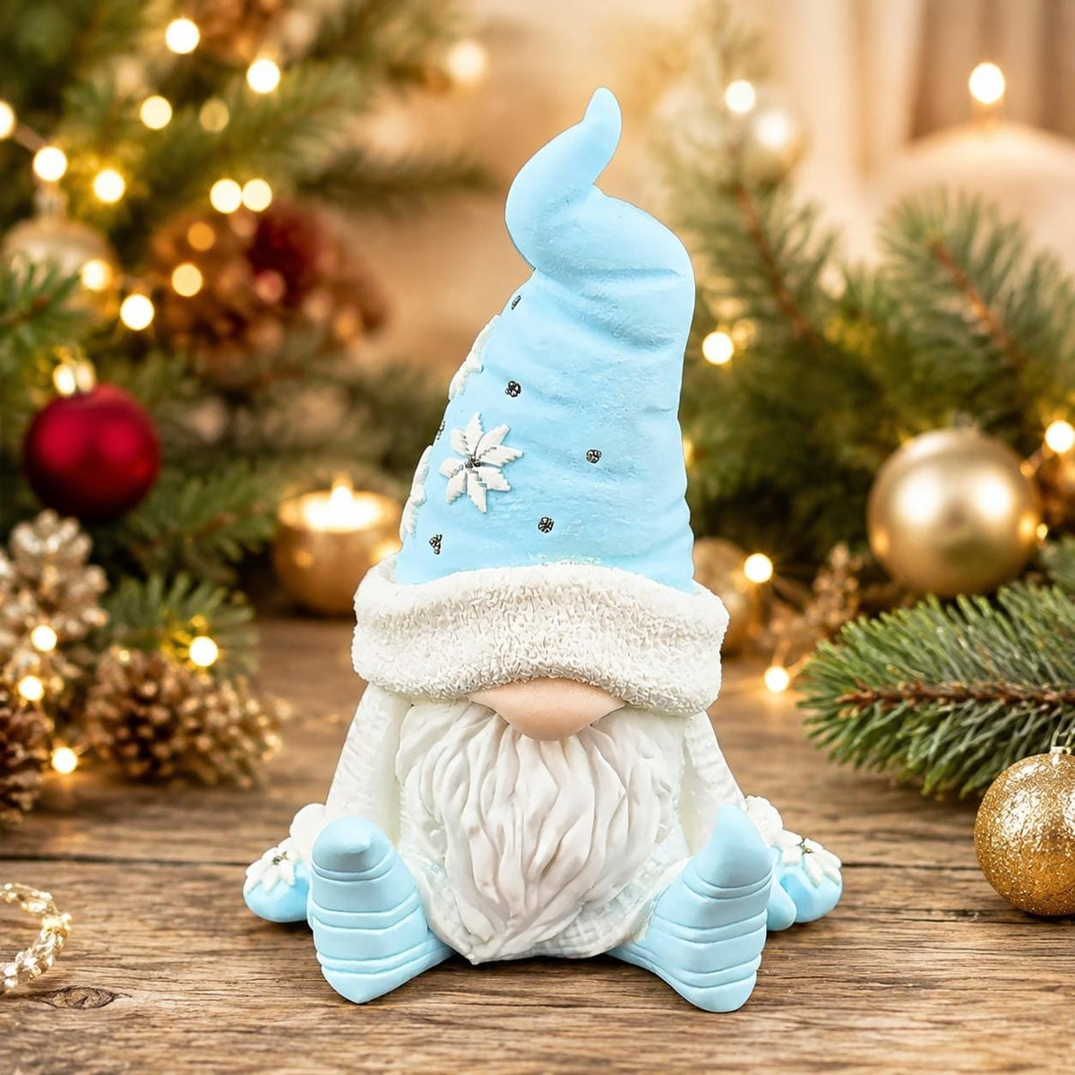 Silikonform Weihnachtswichtel sitzend – Wichtel-Gießform für Raysin, Keraflott, Gips und Beton – Weihnachtsdeko selber machen