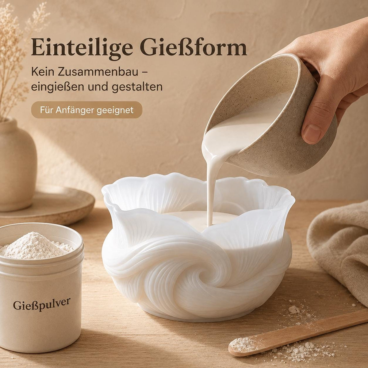 Silikonform Steuerrad Tablett maritim – Gießform für Raysin & Keraflott, Beton – Deko Teller/Schmuckschale Ø 21,5 cm