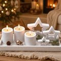 Silikonformen Advent 8er-Set – Kerzenhalter, Sterne und Tablett – Weihnachts-Gießformen für Raysin, Keraflott und Gips