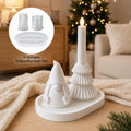 Silikonformen-Set Weihnachten  Wichtel, Tannenbaum-Kerzenhalter und Tablett  3er Set, Gießformen für Raysin, Keraflott, Gips