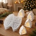 Silikonform Tannenbaum Kerzenhalter 4 Motive  Weihnachtsdeko Gießform für Raysin, Keraflott, Gips und Kreativbeton