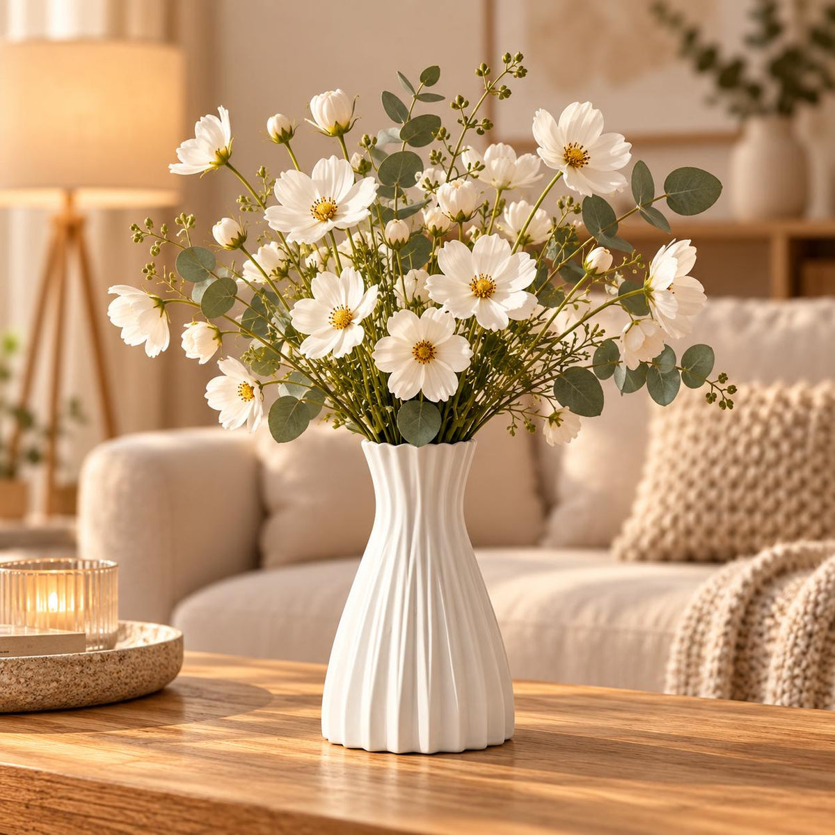 Silikonform Vase mit Rillen  taillierte Gießform für Raysin, Keraflott und Gips  DIY Blumenvase im Boho-Stil