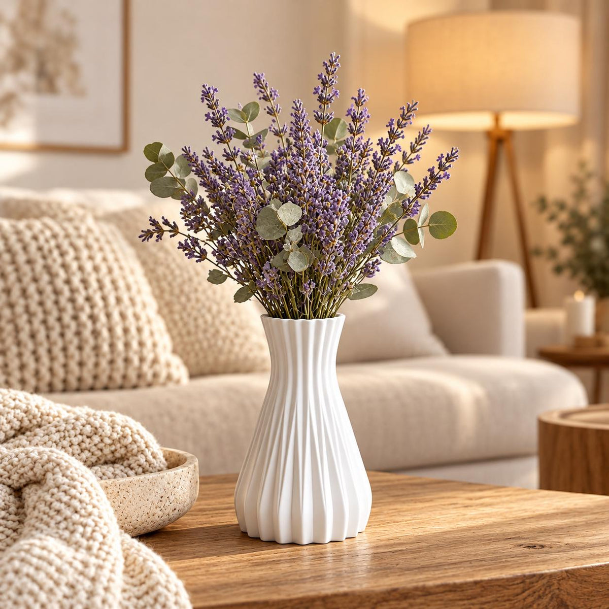 Silikonform Vase mit Rillen – taillierte Gießform für Raysin, Keraflott und Gips – DIY Blumenvase im Boho-Stil
