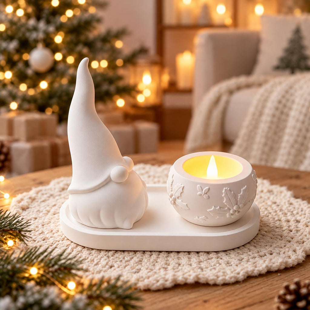 Silikonformen Set Weihnachten  Wichtel, Dose mit Deckel & ovales Tablett  Gießformen für Raysin, Keraflott und Gips