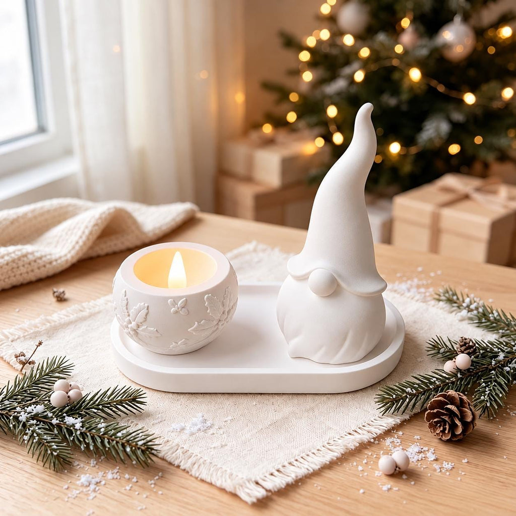 Silikonformen Set Weihnachten  Wichtel, Dose mit Deckel & ovales Tablett  Gießformen für Raysin, Keraflott und Gips