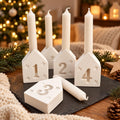 Silikonformen Adventshäuser 1–4 – 4er Set Gießformen für Kerzenhalter mit Sternen – Weihnachtsdeko aus Raysin, Keraflott & Gips