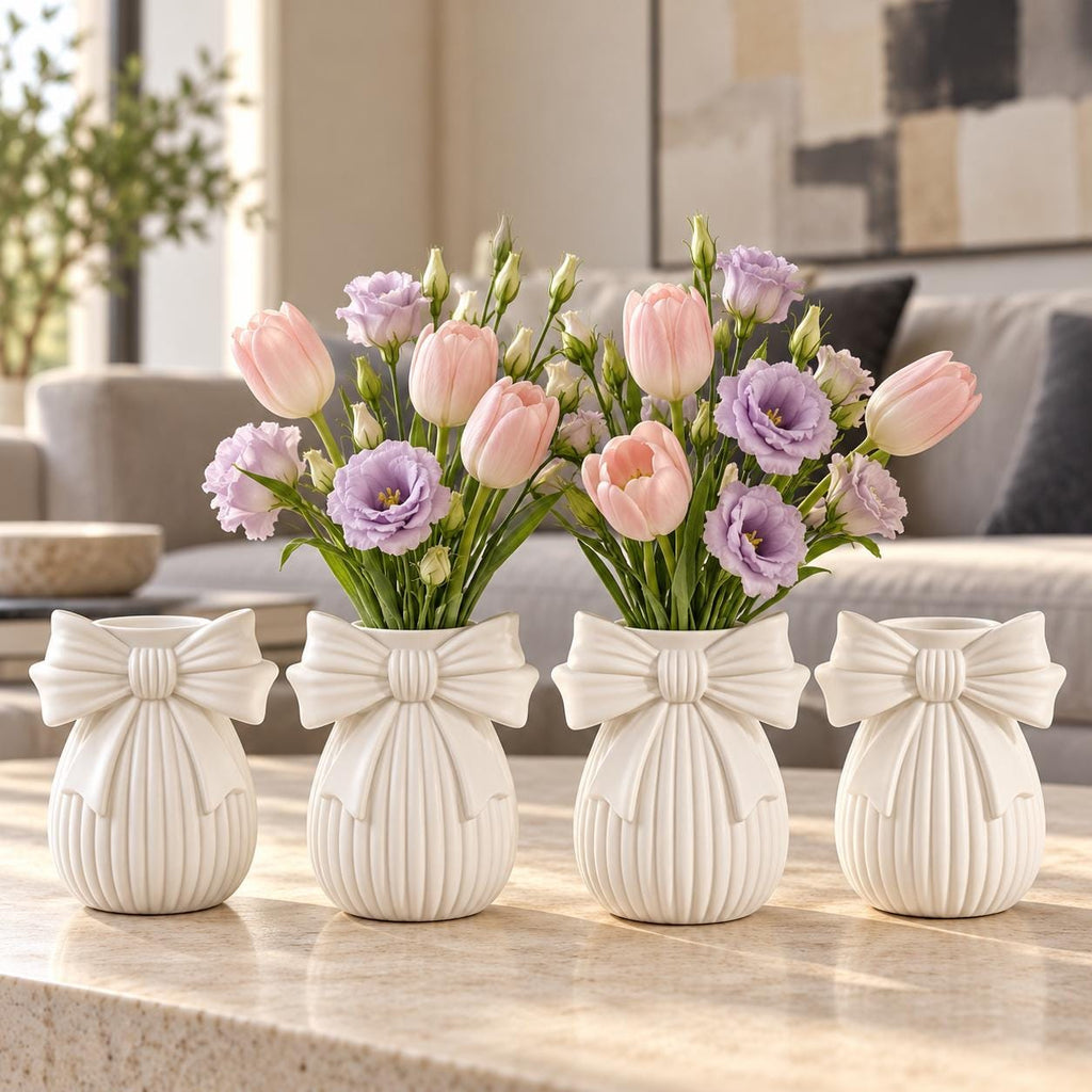 Silikonform Schleifenvase mit Rillen  Gießform für kleine Dekovase, DIY Wohndeko und selbst gestaltete Geschenke