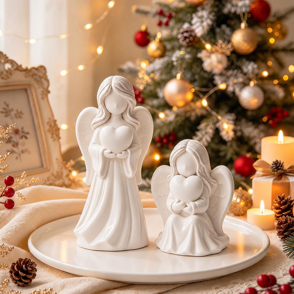 Silikonformen Engel mit Herz 2er-Set  Gießformen für Raysin und Keraflott  DIY-Weihnachtsdeko