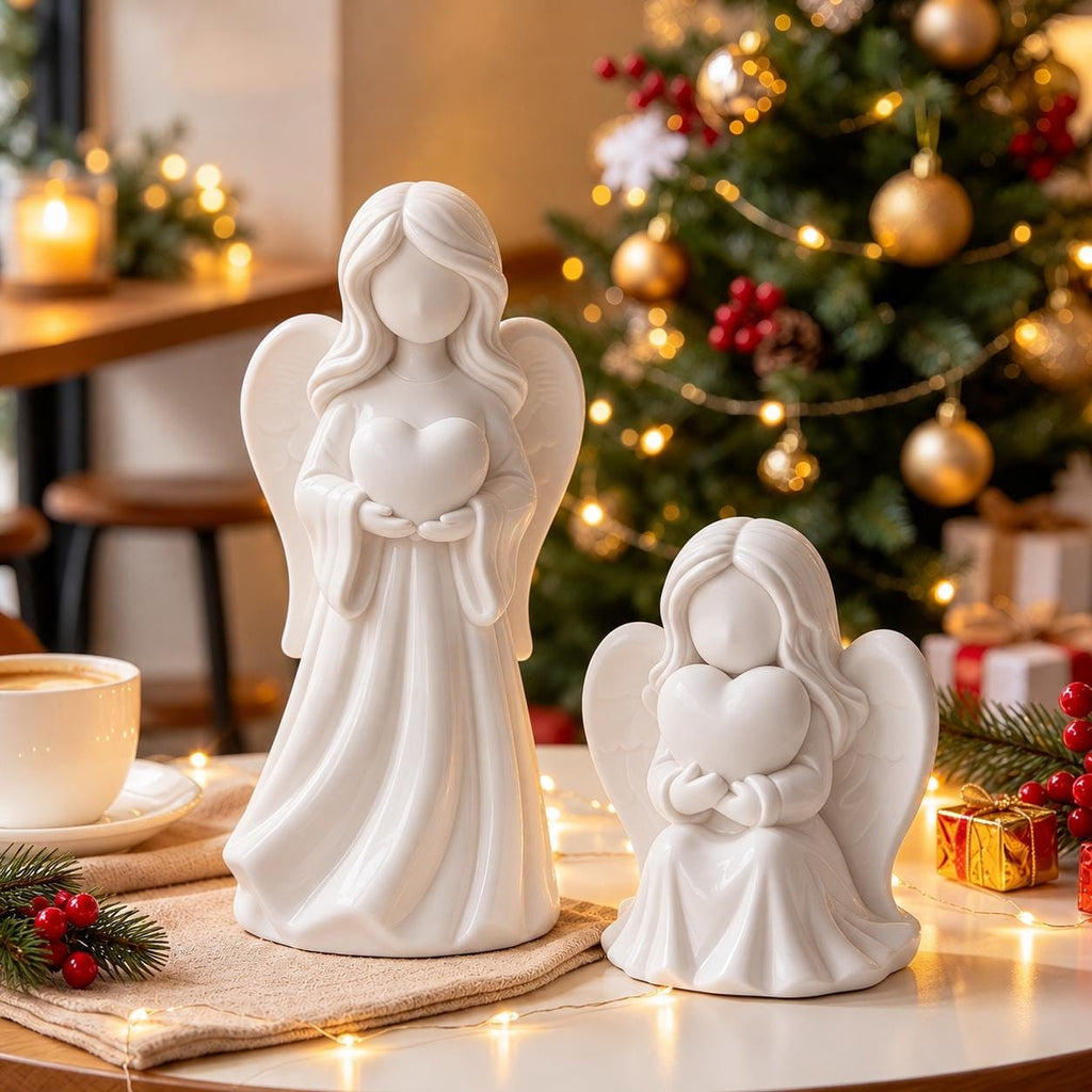 Silikonformen Engel mit Herz 2er-Set  Gießformen für Raysin und Keraflott  DIY-Weihnachtsdeko