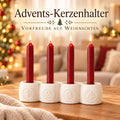 Silikonform Advents-Kerzenhalter mit Zahlen 1–4 – Gießform für Weihnachtsdeko, Teelicht- und Stabkerzenhalter zum Selbermachen