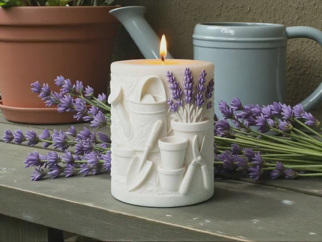 Kerzengießform Gärtnerkerze aus Silikon – Blumenkerze selber machen mit Sojawachs, Bienenwachs & Paraffin – Frühlings, Sommer, Osterdeko