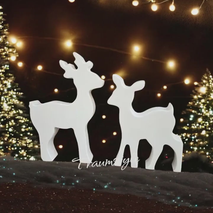 Silikonform, Gießform, Rehe, Romantisch, Gemütlich, Weihnachten
