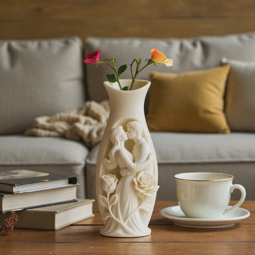 Silikonform Vase Liebespaar | Gießform für Raysin & Keraflott | Beton/Gips | DIY Deko Geschenk Hochzeit Valentinstag