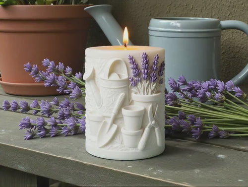 Kerzengießform Gärtnerkerze aus Silikon – Blumenkerze selber machen mit Sojawachs, Bienenwachs & Paraffin – Frühlings, Sommer, Osterdeko