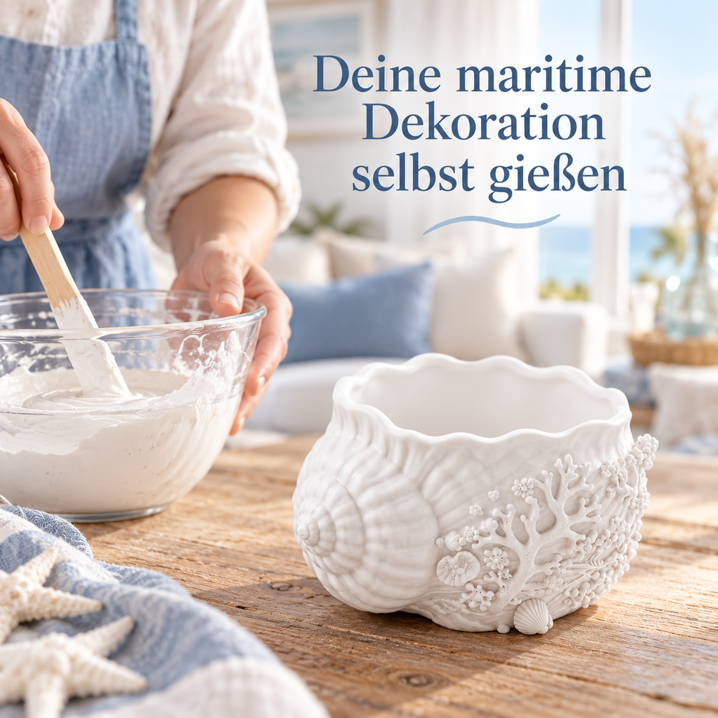 Gießmaterial für maritime Dekoration anmischen